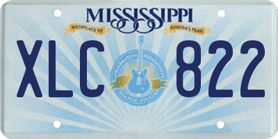 MS license plate XLC822