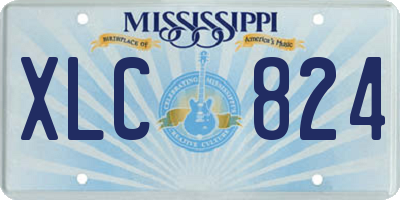 MS license plate XLC824