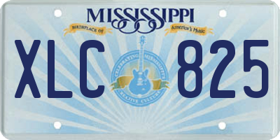 MS license plate XLC825
