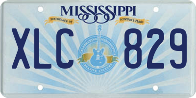MS license plate XLC829