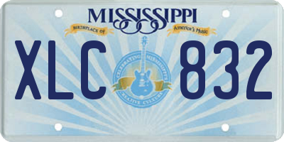 MS license plate XLC832