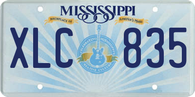 MS license plate XLC835