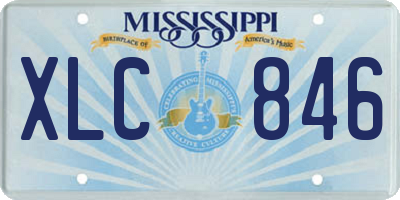 MS license plate XLC846