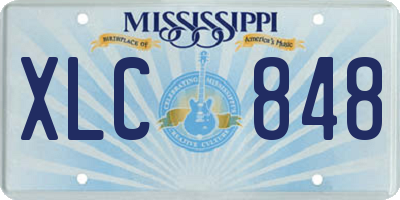 MS license plate XLC848