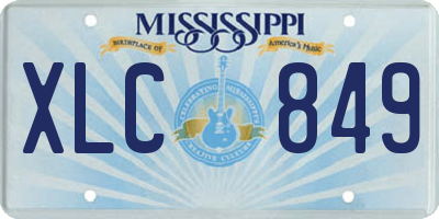 MS license plate XLC849