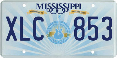 MS license plate XLC853