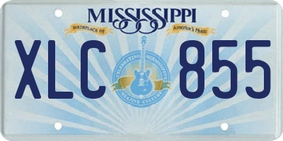 MS license plate XLC855