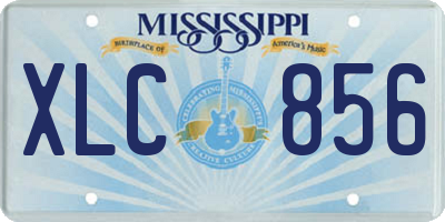 MS license plate XLC856
