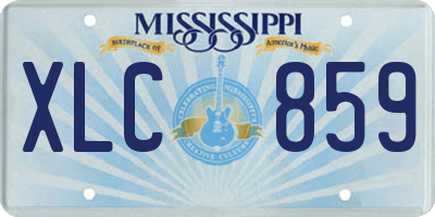 MS license plate XLC859