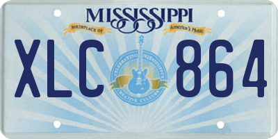MS license plate XLC864