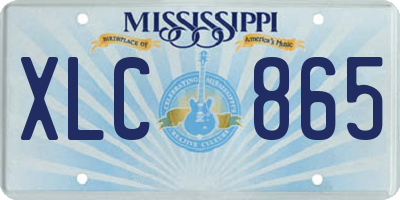 MS license plate XLC865