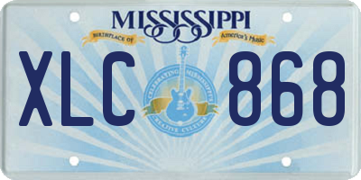 MS license plate XLC868