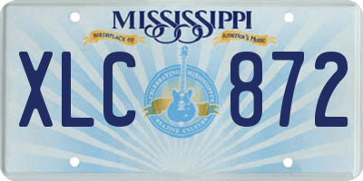 MS license plate XLC872