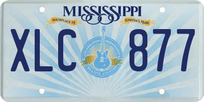 MS license plate XLC877