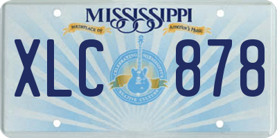 MS license plate XLC878