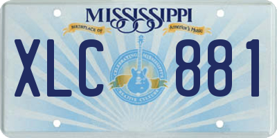 MS license plate XLC881
