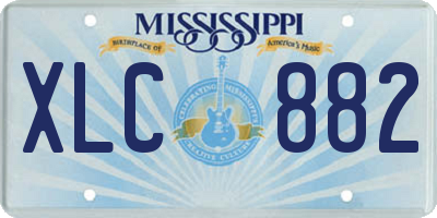 MS license plate XLC882