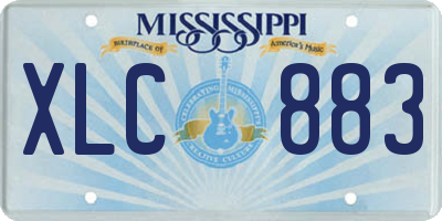 MS license plate XLC883