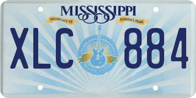 MS license plate XLC884