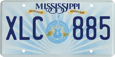 MS license plate XLC885