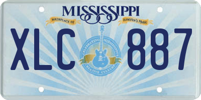 MS license plate XLC887