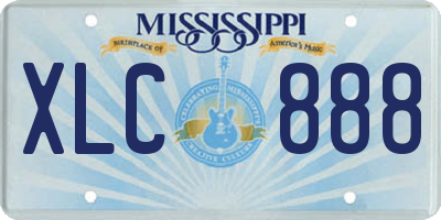 MS license plate XLC888
