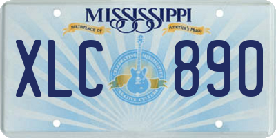 MS license plate XLC890