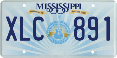 MS license plate XLC891