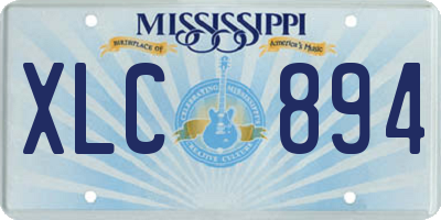 MS license plate XLC894