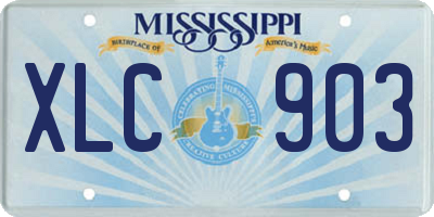 MS license plate XLC903