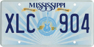 MS license plate XLC904