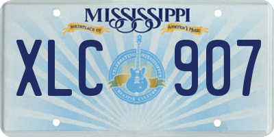 MS license plate XLC907