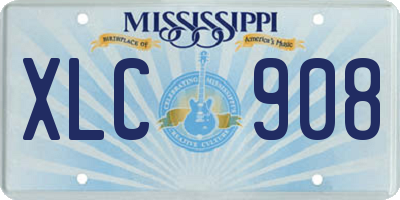 MS license plate XLC908