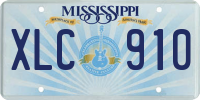 MS license plate XLC910