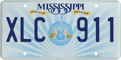 MS license plate XLC911