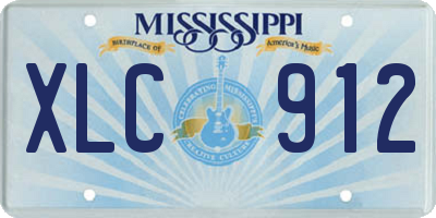 MS license plate XLC912