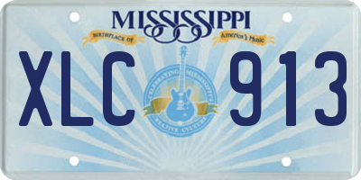 MS license plate XLC913