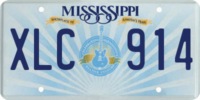 MS license plate XLC914