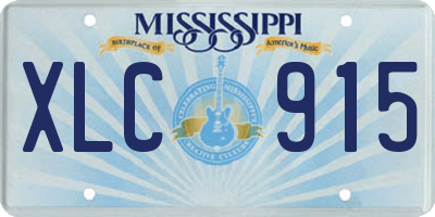 MS license plate XLC915