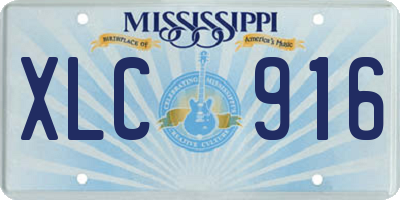 MS license plate XLC916