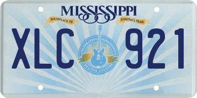 MS license plate XLC921