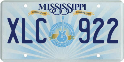 MS license plate XLC922