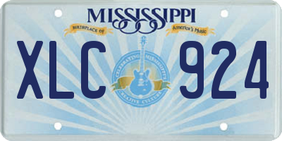 MS license plate XLC924