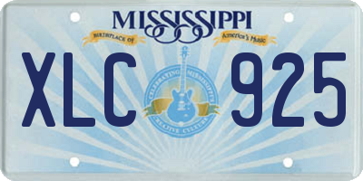 MS license plate XLC925