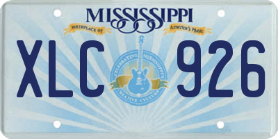 MS license plate XLC926