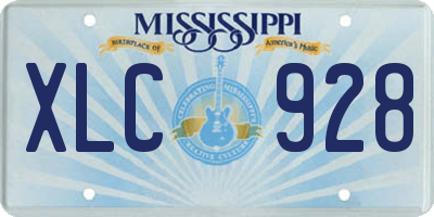 MS license plate XLC928