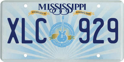 MS license plate XLC929