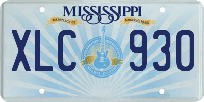 MS license plate XLC930