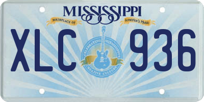 MS license plate XLC936