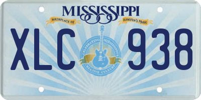 MS license plate XLC938
